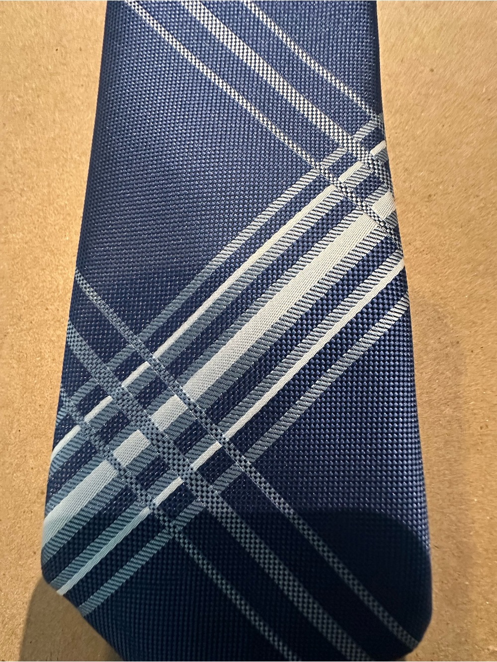 Banana Republic Blue Plaid Silk-Blend Tie